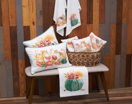 C & F Home C&f Home Squirrel & Chipmunk Harvest Pillow In Multi