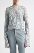 A.L.C. Margot Lace Mock Neck Top