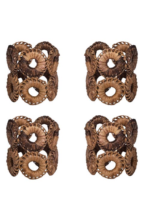 Rustic Ring Set of 4 Napkin Rings