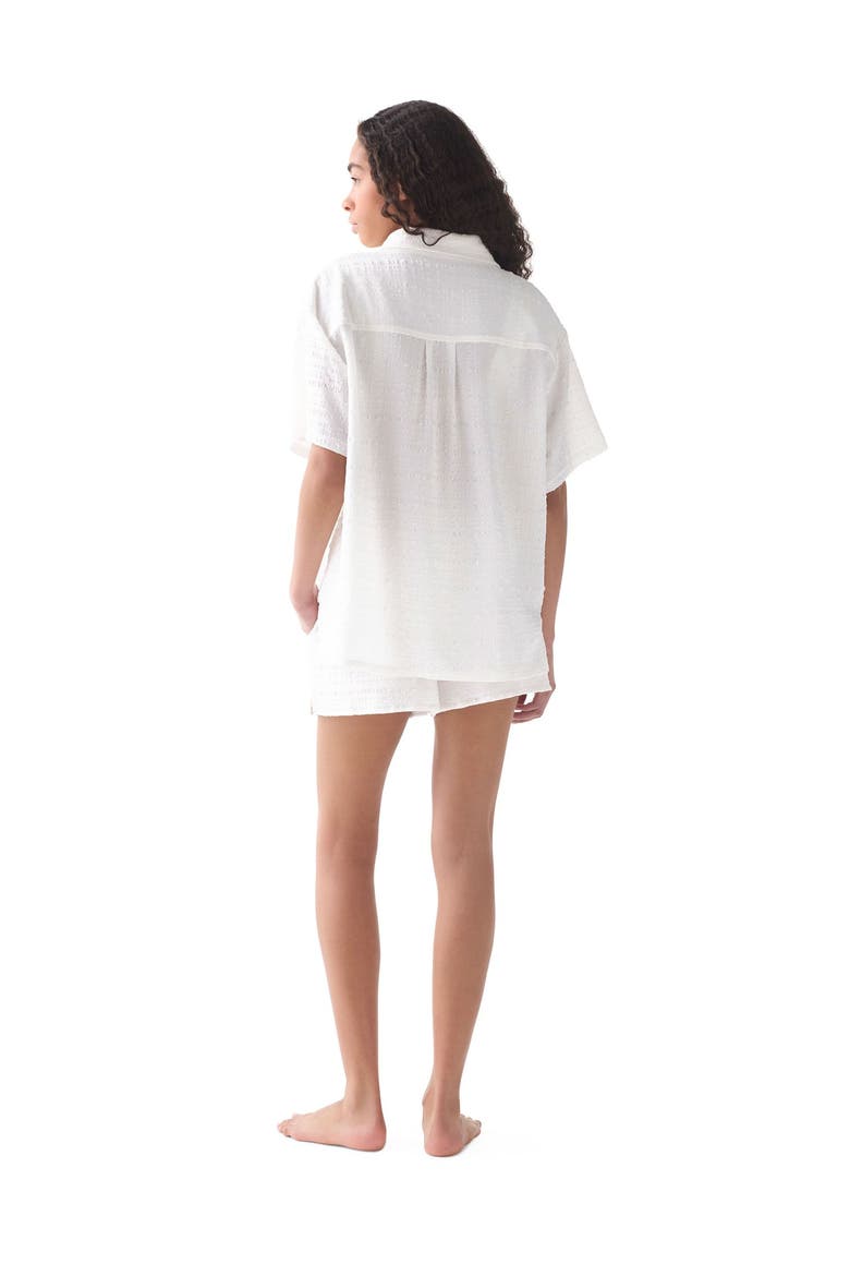 Short Sleeve Swim Shirt, Alternate, color, White