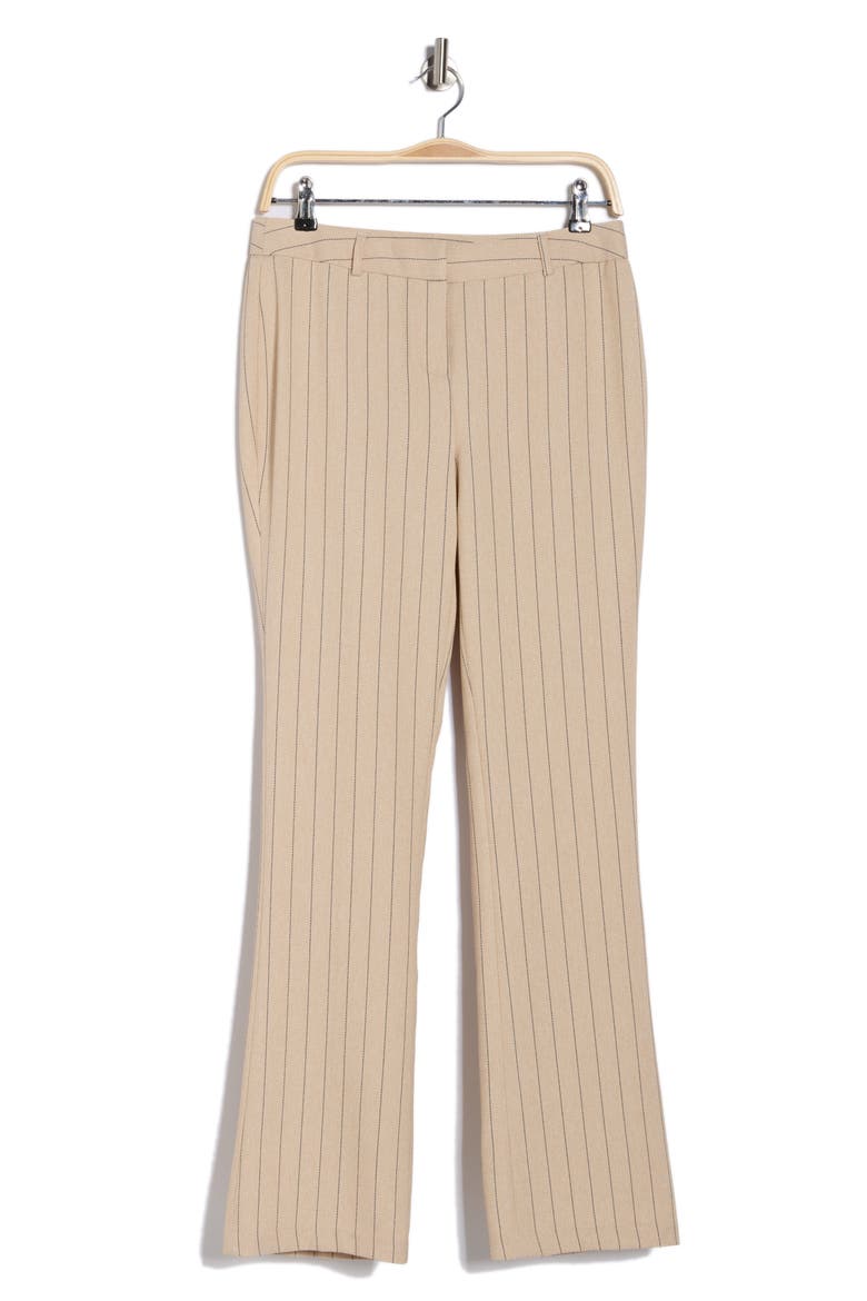 Ari Pinstripe Pants, Alternate, color, NATURAL/ BLACK STRIPE