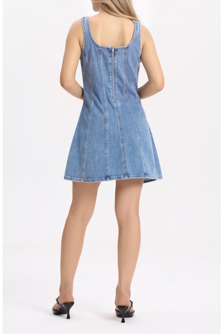 Denim Pinafore Dress, Alternate, color, SKYFALL