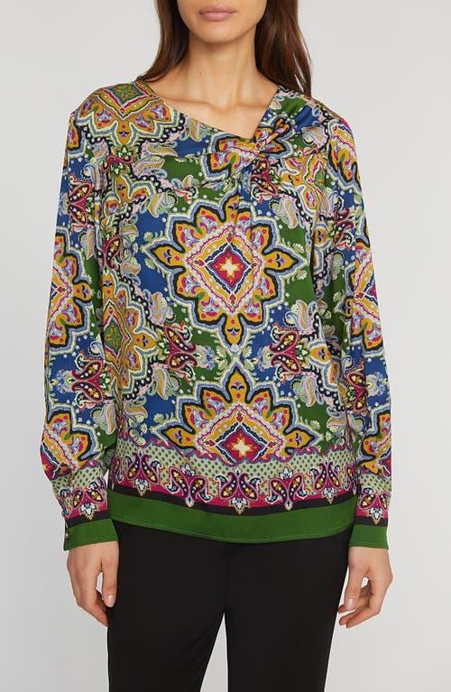 Elie Tahari The Valerie Stretch Silk Top in Valencia Print 