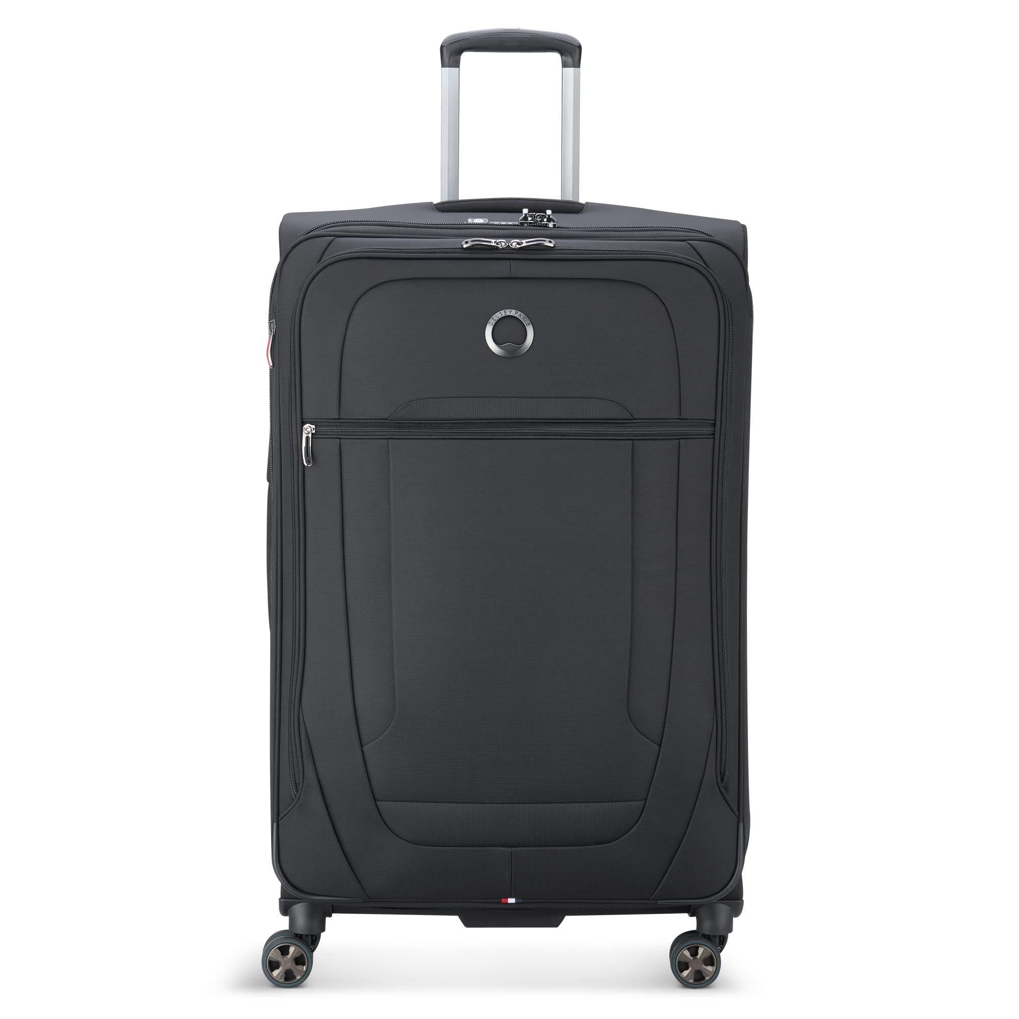 81028242 Helium DLX Checked-Large 29 Inch Softside Expandable Luggage with Spinner Wheels, Main, color, Black