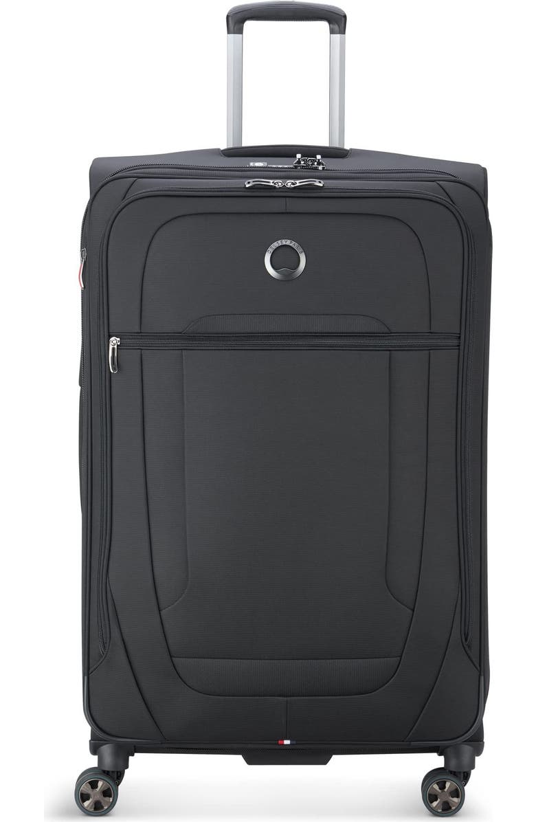 81028242 Helium DLX Checked-Large 29 Inch Softside Expandable Luggage with Spinner Wheels, Main, color, Black
