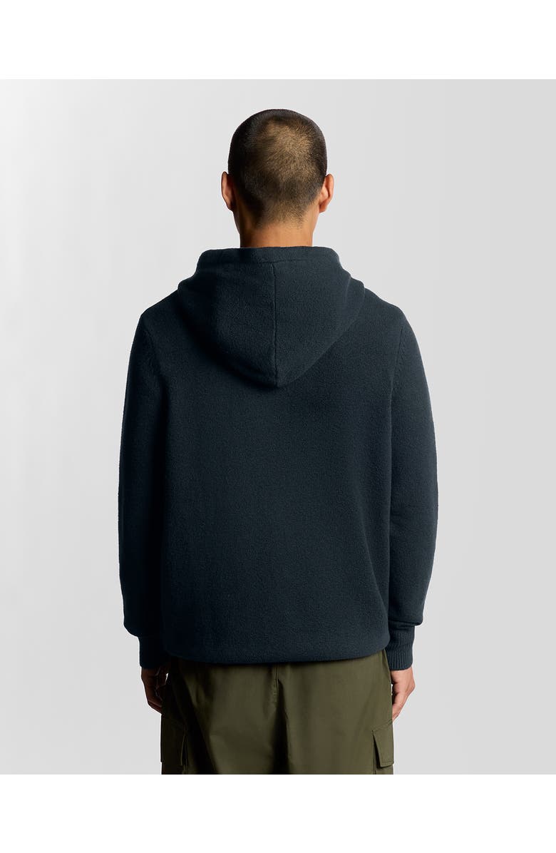 Lyle & Scott Script Long Sleeve Knitted Hoodie, Alternate, color, Dark Navy