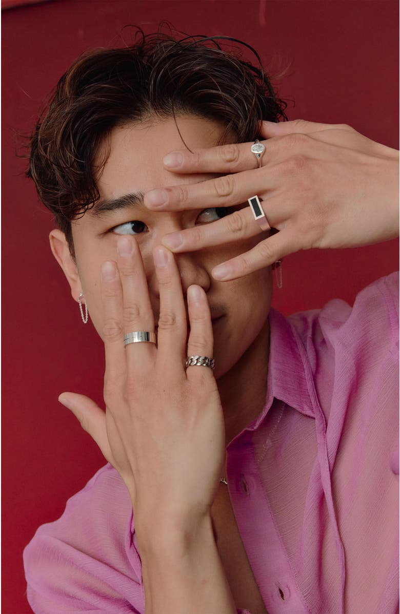 LOUPN Lotus Signet Ring, Alternate, color, Silver