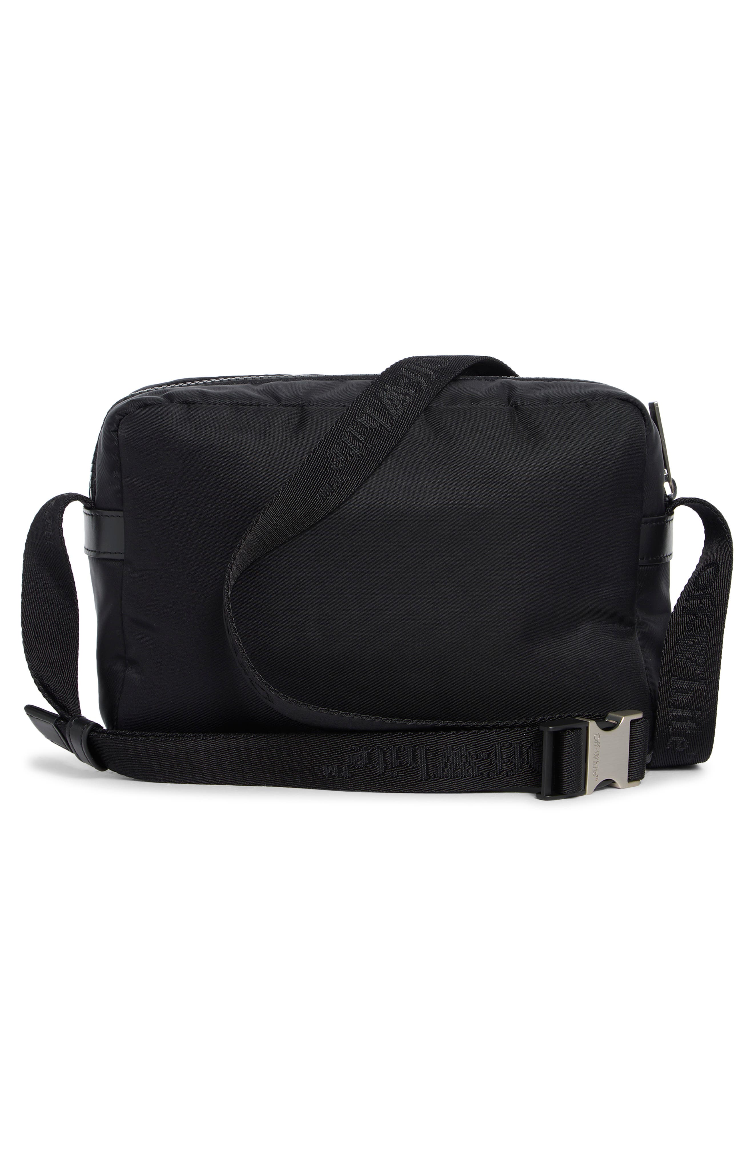 Off-White Outdoor Nylon Camera Bag, Alternate, color, Black