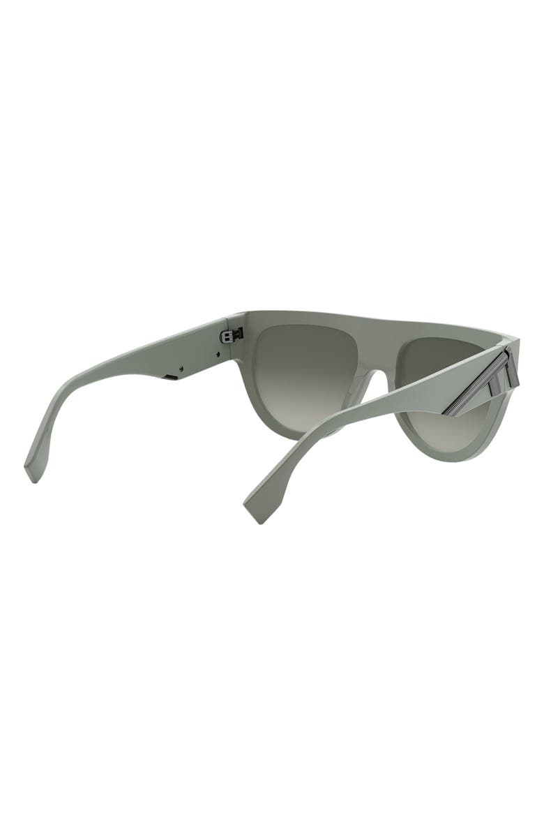 Fendi 'Fendi First 139mm Flat Top Sunglasses, Alternate, color, Light Green/ Other / Green