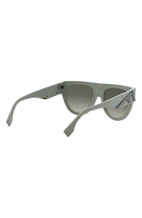 Fendi ' First 139mm Flat Top Sunglasses In Green