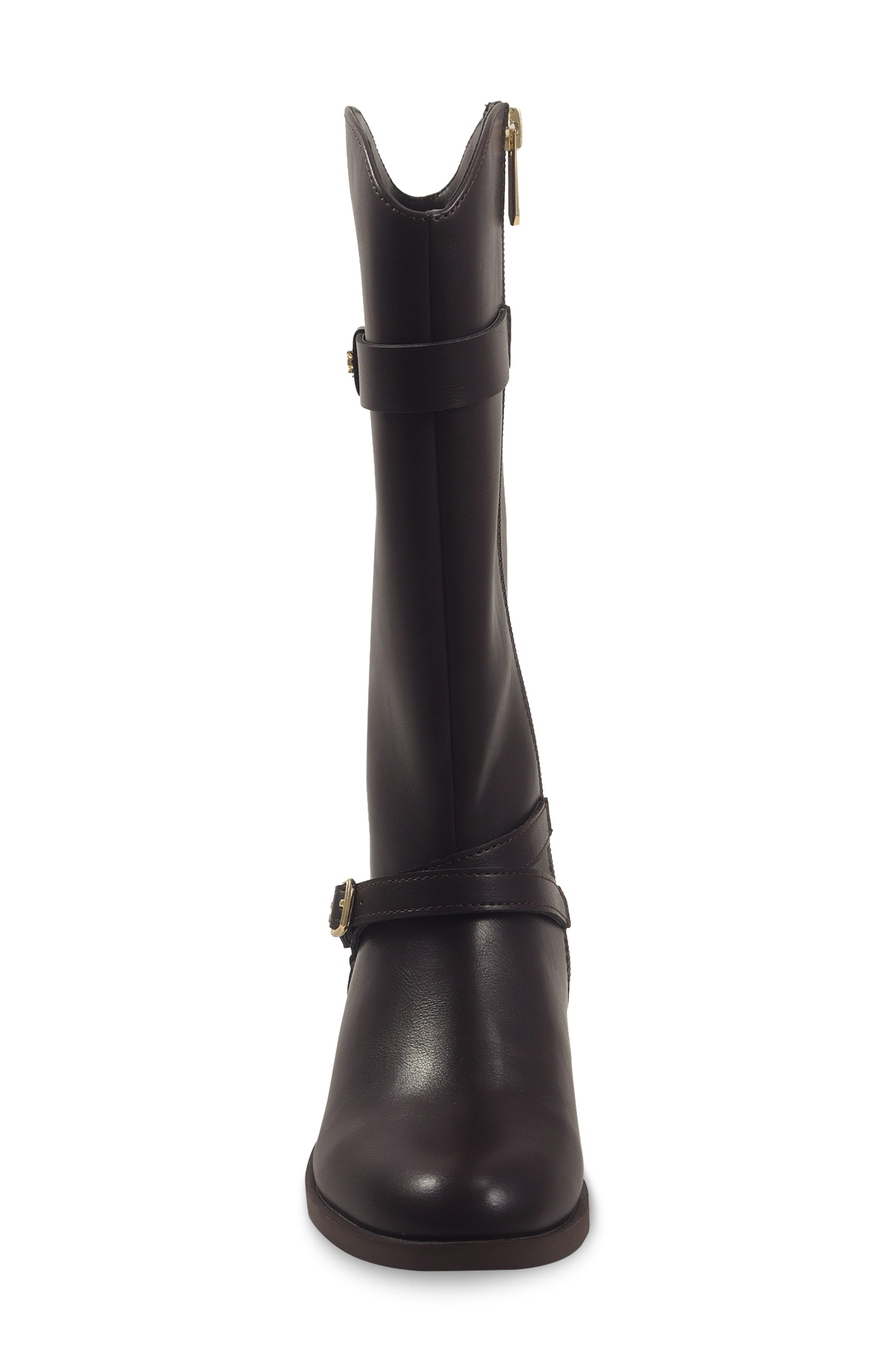 Kids' Equest Poppy Faux Leather Riding Boot, Alternate, color, BROWN