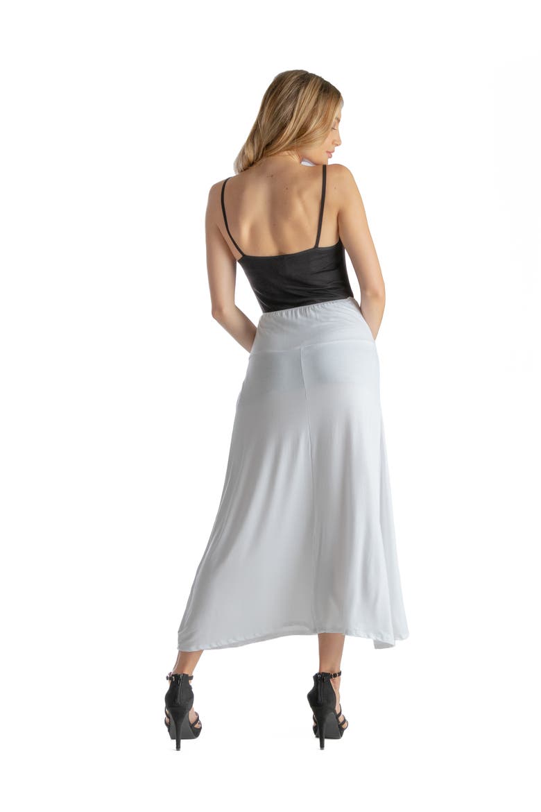 Elastic Waist Maxi Skirt, Alternate, color, White