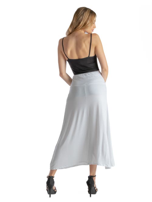 24seven Comfort Apparel Elastic Waist Maxi Skirt
