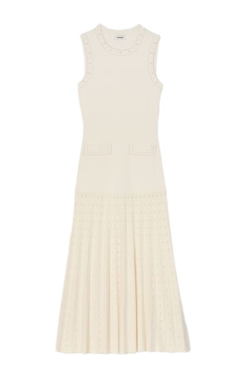 SANDRO SANDRO PEARL BEAD KNIT MAXI DRESS 