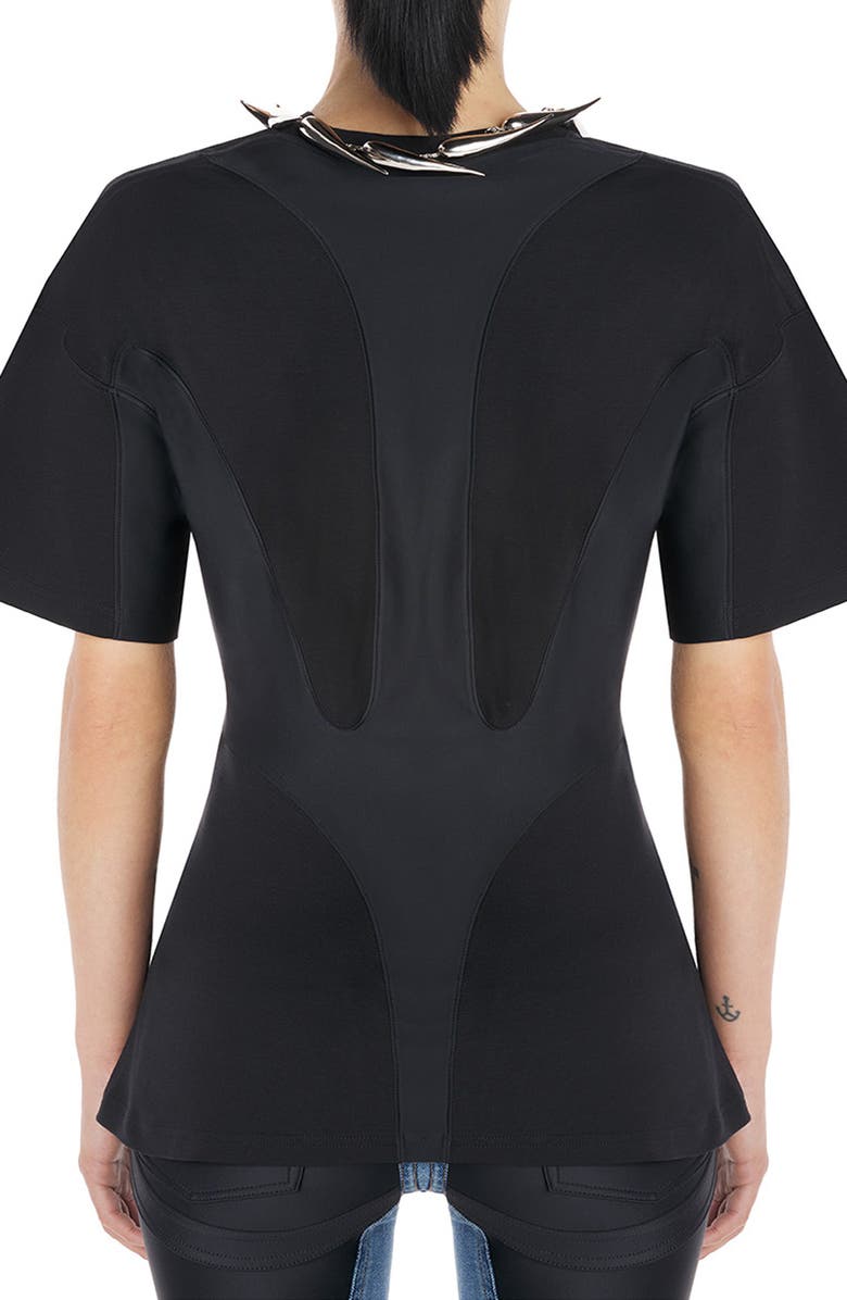 MUGLER Illusion Panel T-Shirt, Alternate, color,