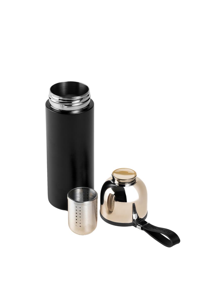 Panyu Stainless Steel Thermos with Strainer 14 oz, Alternate, color, Black