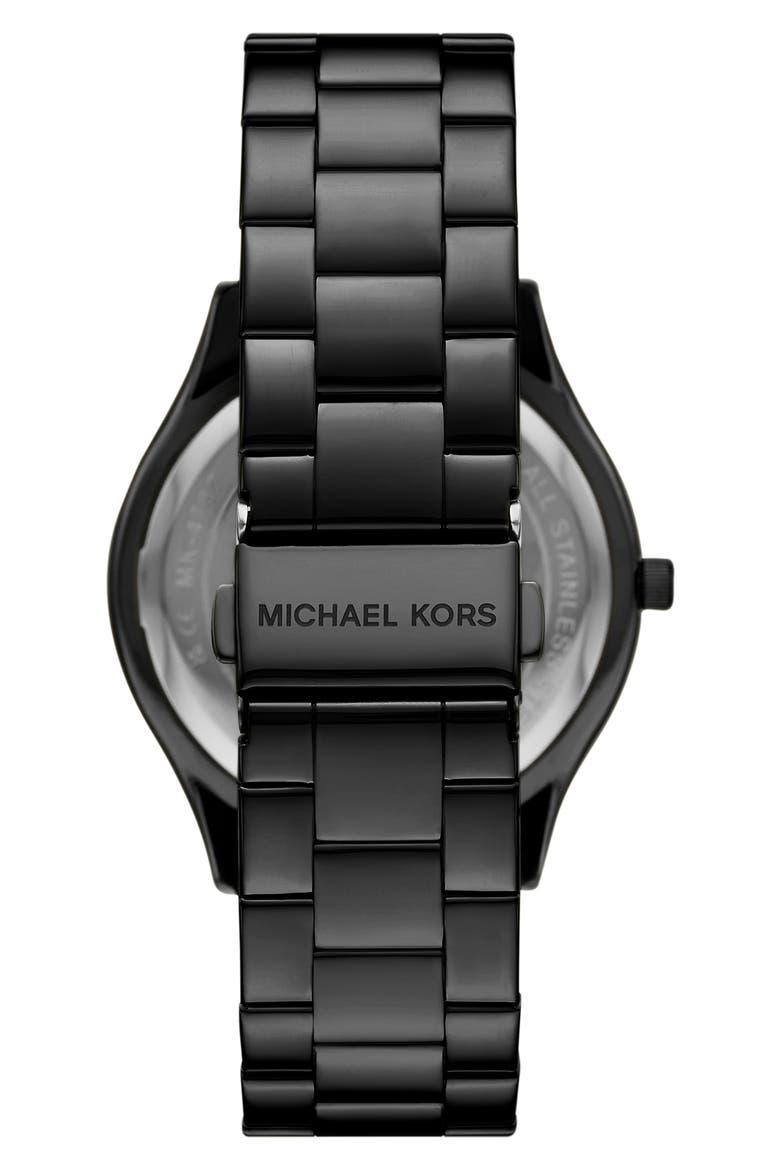 Slim Runway Bracelet Watch, 42mm, Alternate, color, BLACK