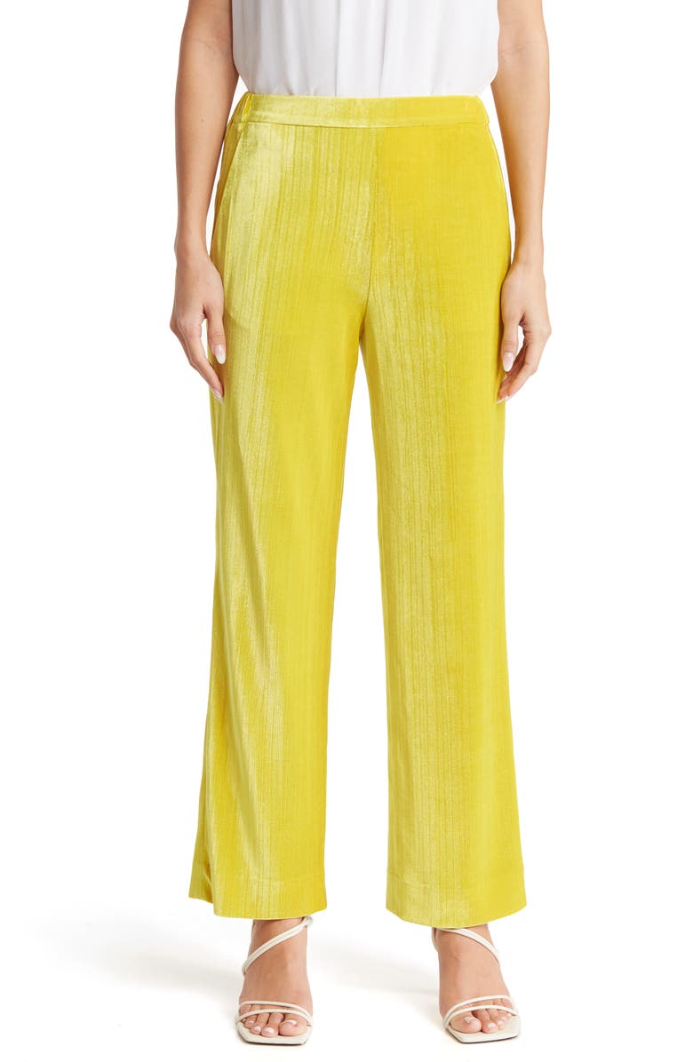 St. John Collection Crushed Velvet Pants, Main, color,