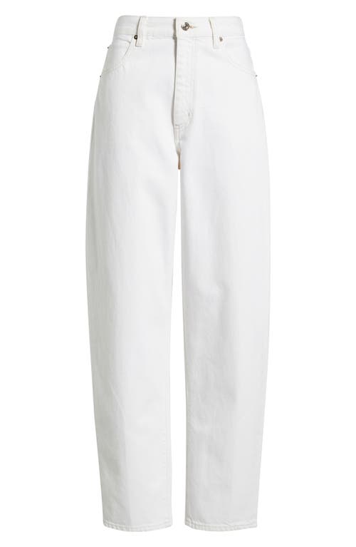 Frame The Neat High Waist Barrel Jeans In White