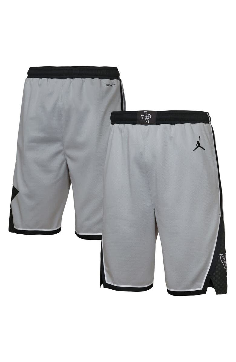 Jordan Brand Youth Jordan Brand  Silver San Antonio Spurs Authentic Statement Edition Swingman Shorts, Main, color, Silver