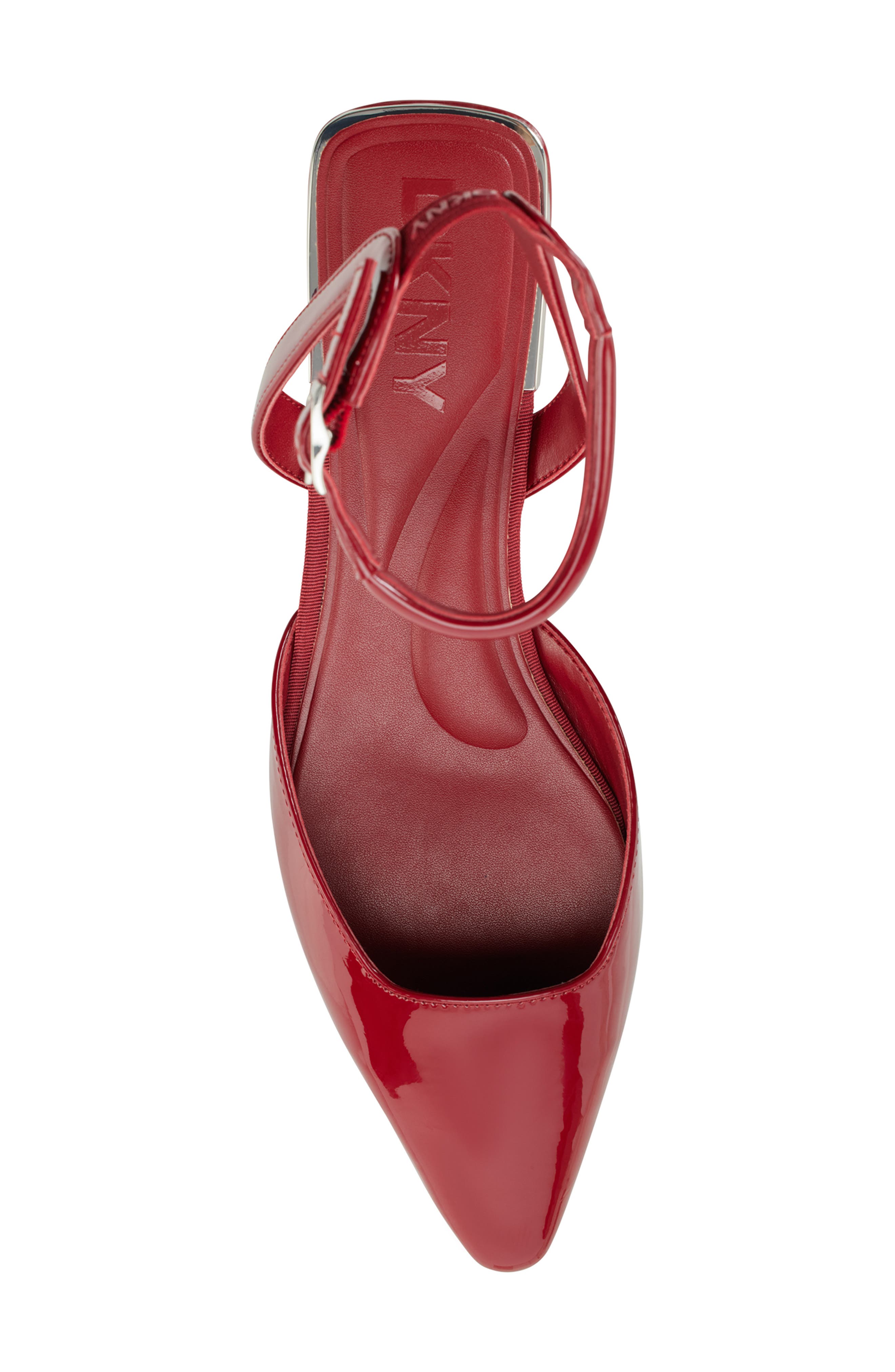 Cacia Ankle Strap Flat, Alternate, color, RUBY RED
