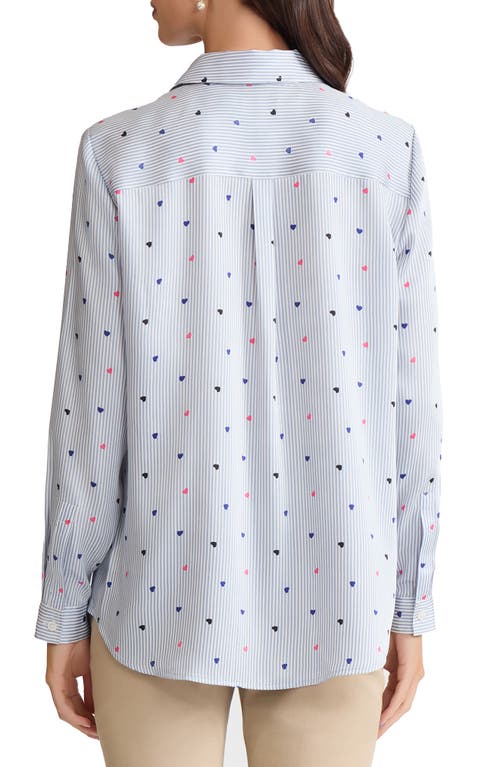 Jones New York Heart Shirt In Blue