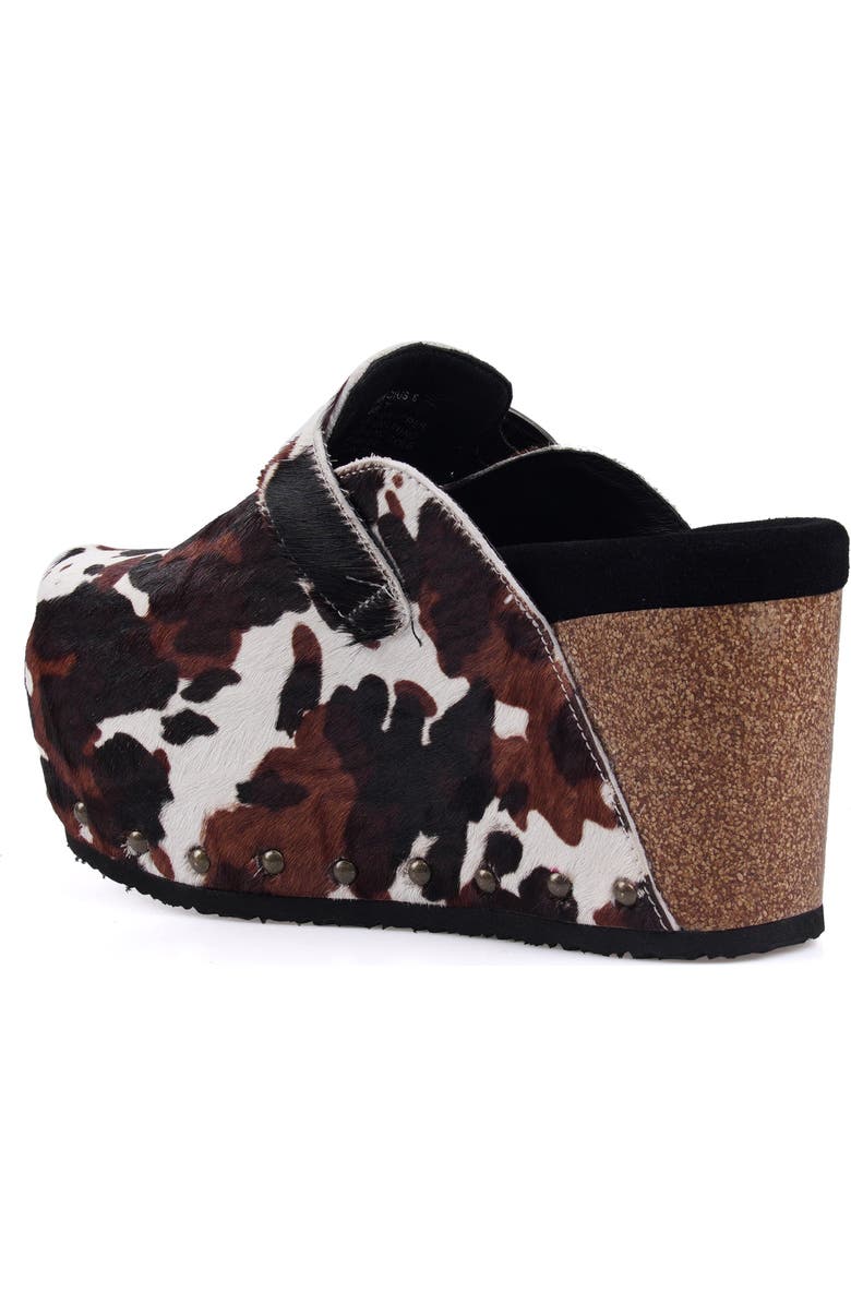 ZIGI Cuna Platform Clog, Alternate, color, Black Brown Calf Hair