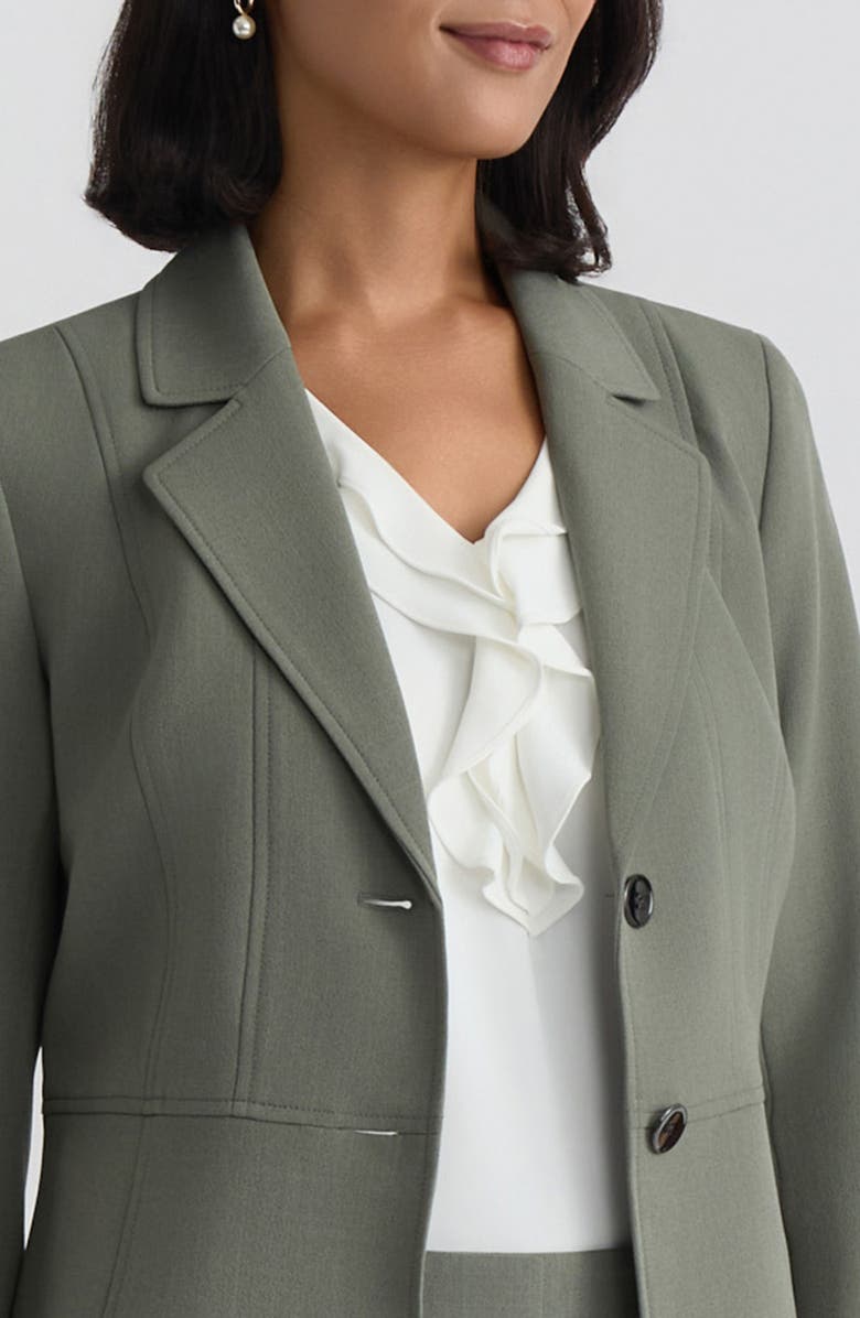 KASPER Seamed Stretch Crepe Jacket, Alternate, color, Dark Sea Stone