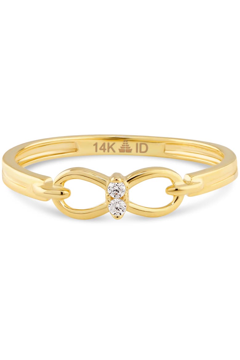 Infinity Ring in 14K Gold with Cubic Zirconia, 11mm, Main, color, Yellow Gold