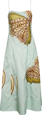 Ulla Johnson Vesela Botanical Print Midi Dress