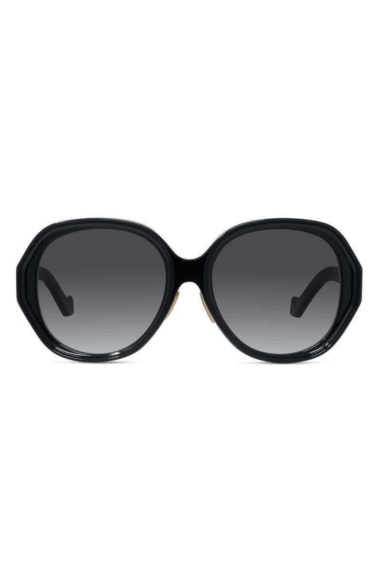 Loewe Chunky Anagram 57mm Round Sunglasses, Main, color, 