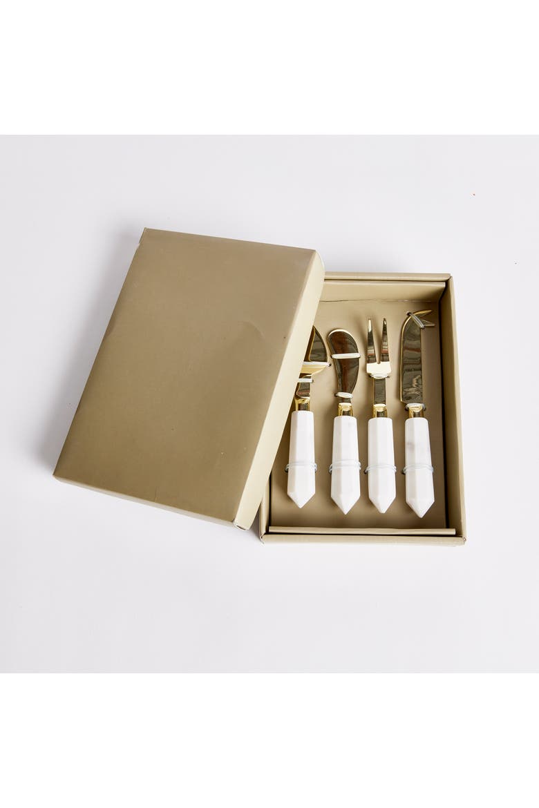 Asteria Cheese Knives St/4, Alternate, color, Gold