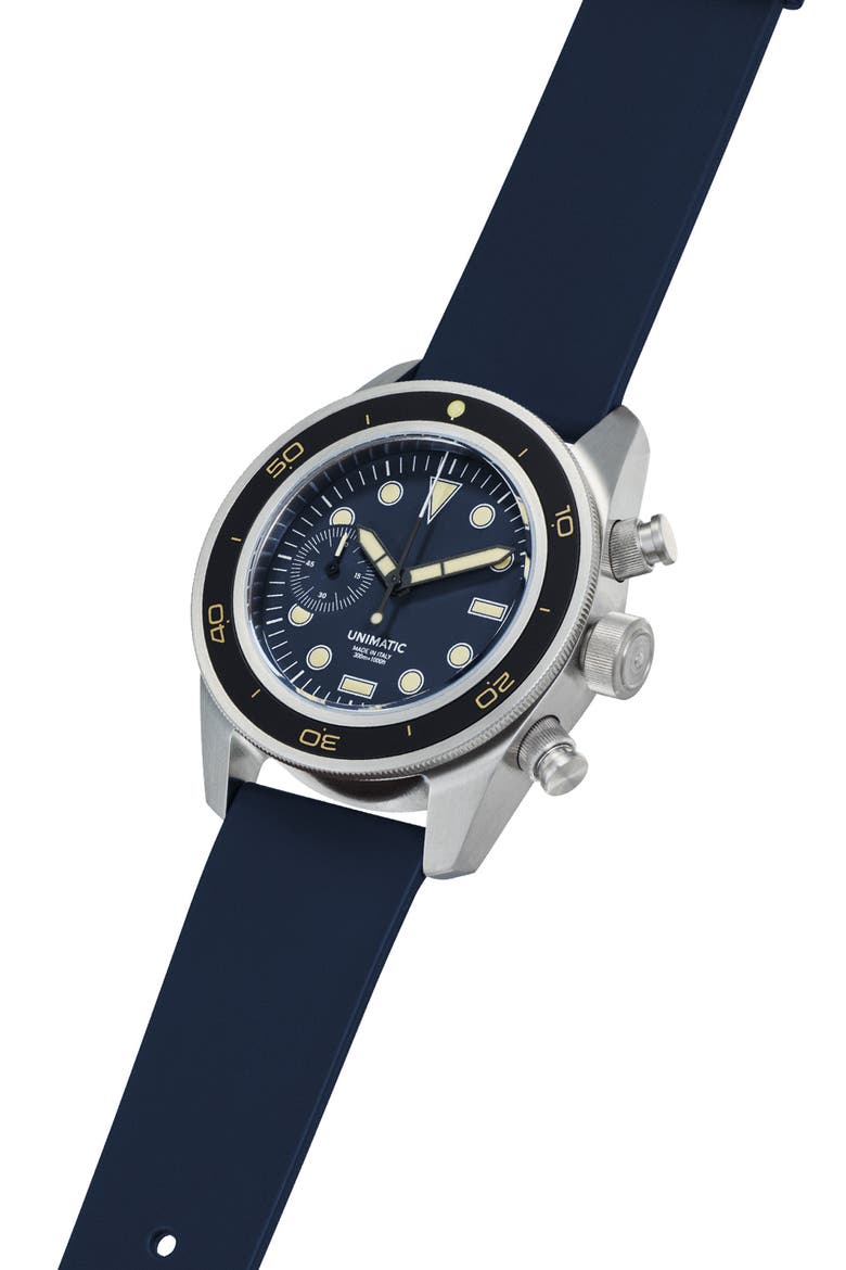 Diving Heritage Chronograph Diving Watch, 41.5mm, Alternate, color, BLUE