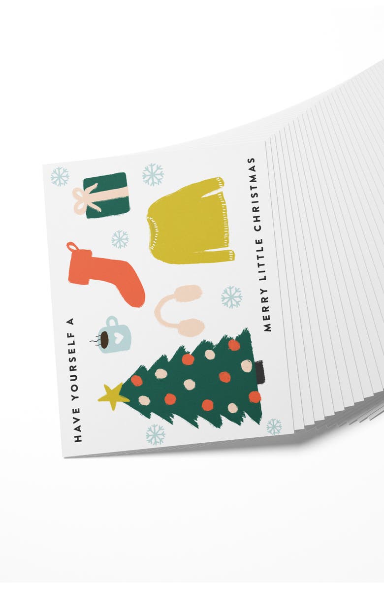 Joy Paper Co. Merry Little Christmas Boxed Set of 8 Cards, Alternate, color, Red Envelope