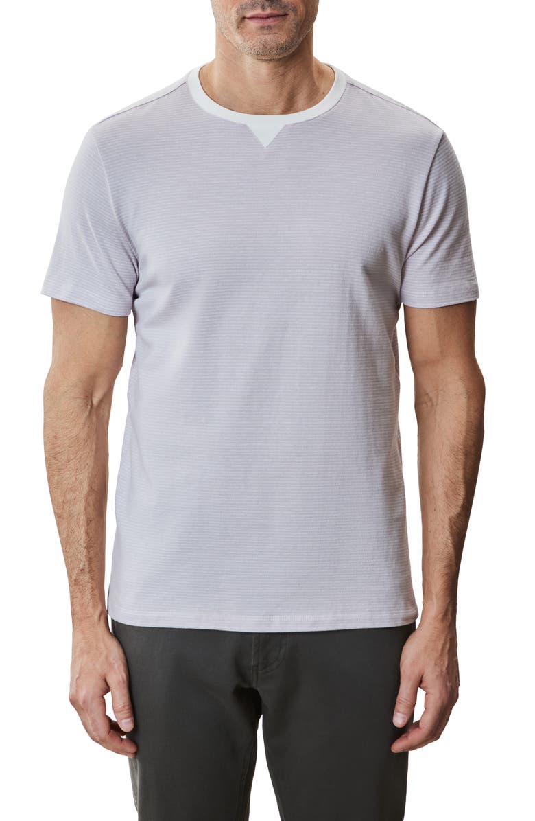 Robert Barakett Fitch Feeder Stripe Rib Trim T-Shirt, Main, color, Lavender