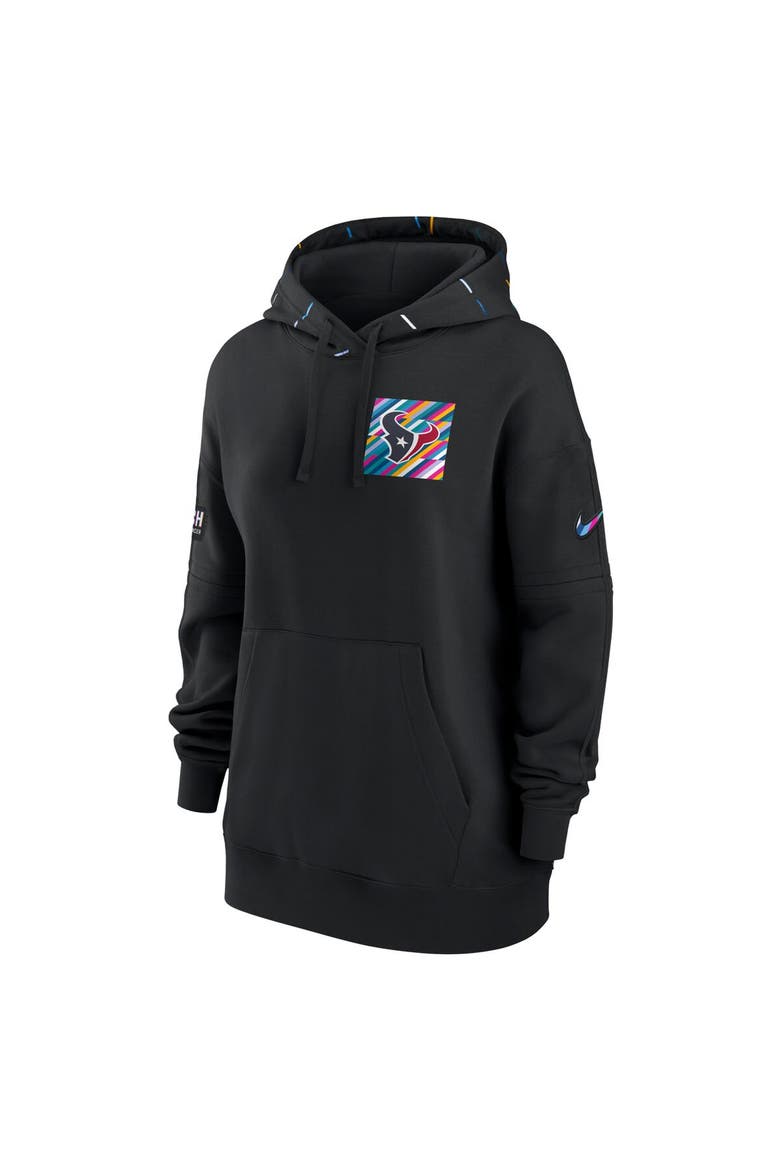 Women's Nike  Black Houston Texans 2023 NFL Crucial Catch Club Pullover Hoodie, Alternate, color, Black