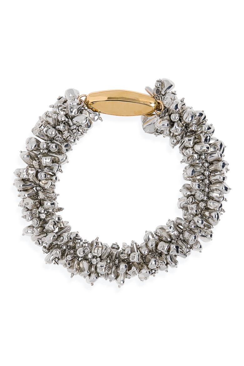 Brass & Copper Necklace, Main, color, SILVER 952