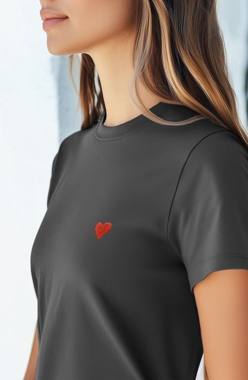 Dalix Womens Pixel Heart Jersey Relaxed Tee