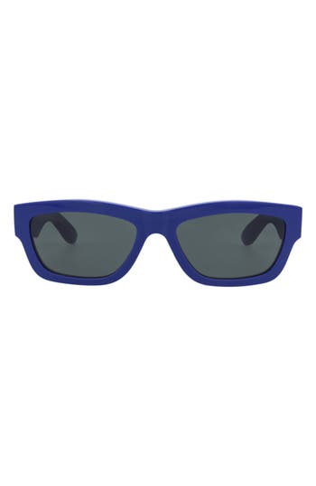 Alexander Mcqueen Square-frame Recycled Acetate Sunglasses In Blue