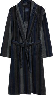 Majestic International Four Star Shawl Collar Cotton Velour Robe
