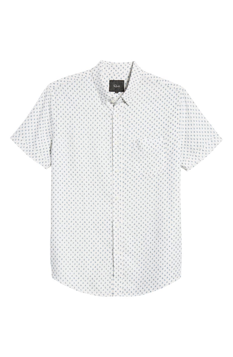 Rails Carson Slim Fit Floral Short Sleeve Linen Blend Button-Up Shirt, Alternate, color,