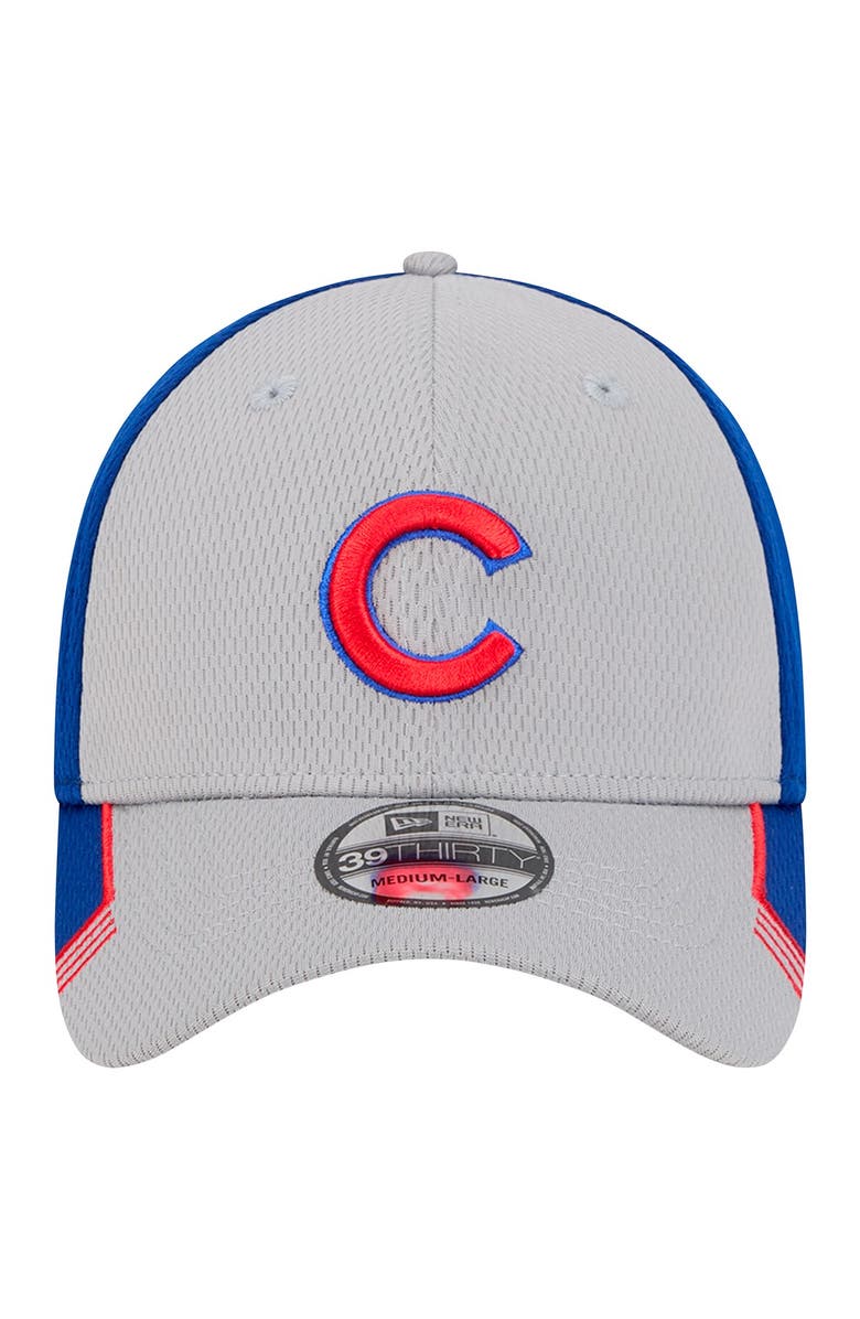 New Era Men's New Era Gray/Royal Chicago Cubs Visor Trim 39THIRTY Flex Hat, Alternate, color, Gray