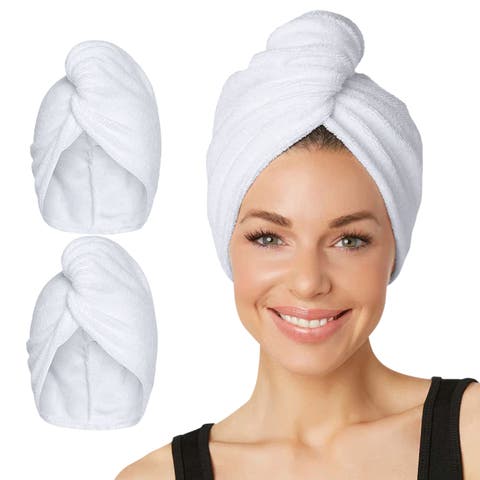 2 Pack Microfiber Hair Towel, for Straight, Wavy, Curly Hair