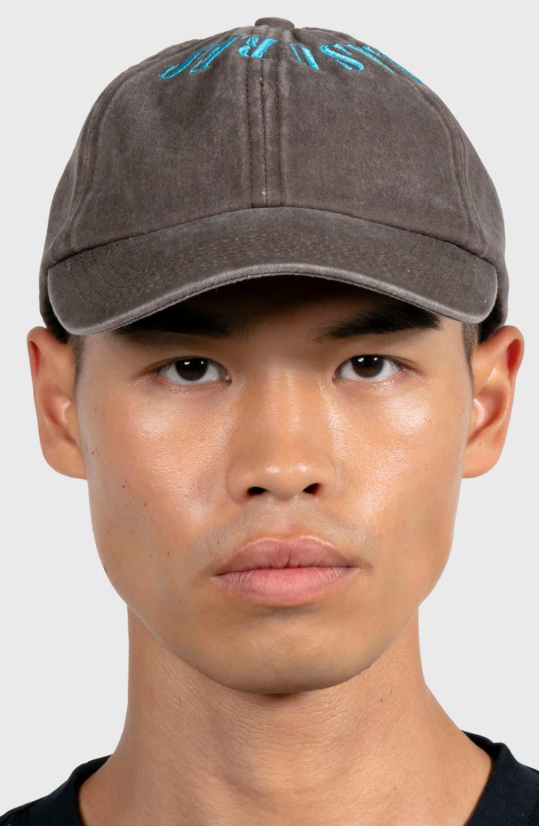 PLEASURES Onyx Crown Washed Cotton Twill Baseball Cap, Alternate, color, Brown/ Blue