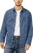 Silver Jeans Co. Cotton Blend Denim Snap-Up Western Shirt
