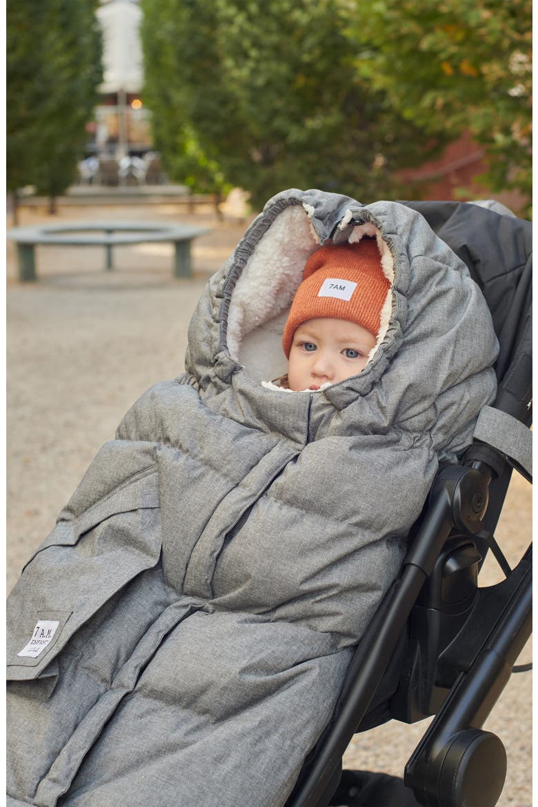 212 evolution® Extendable Stroller & Car Seat Waterproof Footmuff, Alternate, color, HEATHER GREY