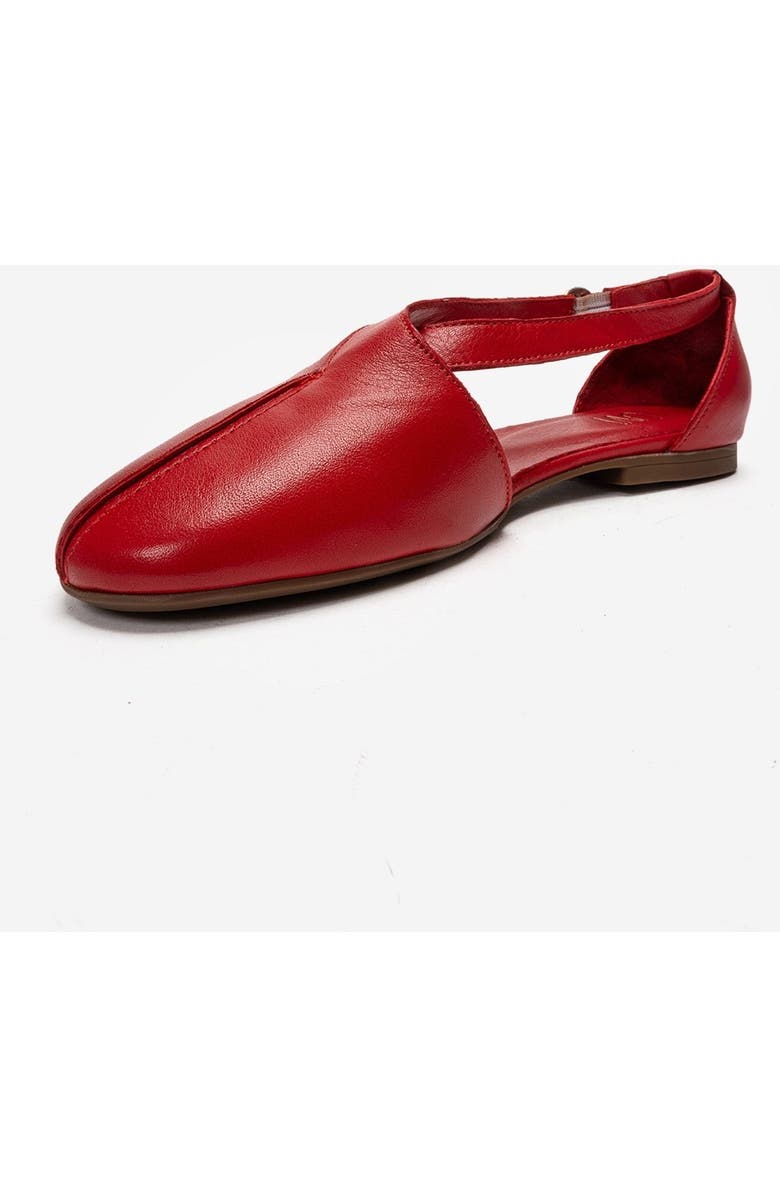 Forever & Always Shoes Fable Leather Side Cut Ballet Flat, Alternate, color, Red