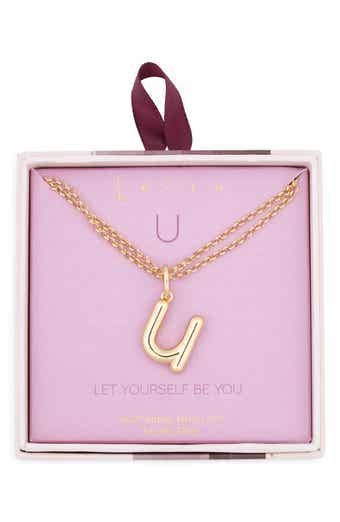 Lowercase Initial Bubble Pendant Necklace