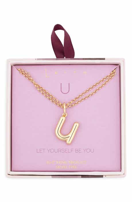 Lowercase Initial Bubble Pendant Necklace