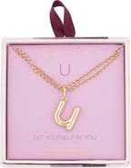 Leith Lowercase Initial Bubble Pendant Necklace